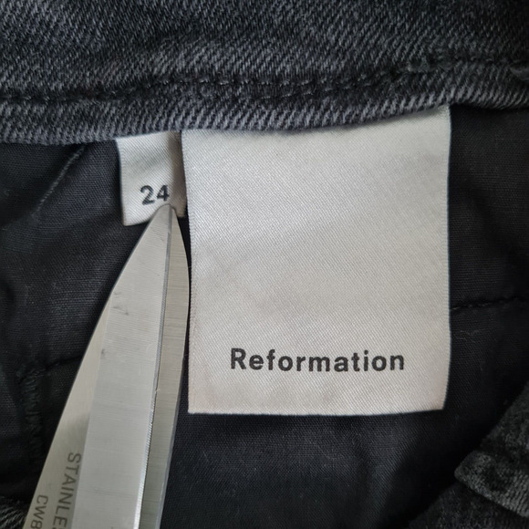 REFORMATION Jeans Womens 24 Black High Waist Skinny Stretch Niki Jean 24x29 - Picture 15 of 16